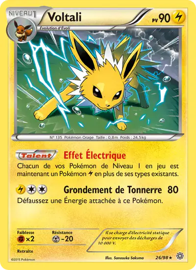 Image de la carte Pokemon Voltali 26/98