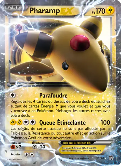 Image de la carte Pokemon Pharamp EX 27/98