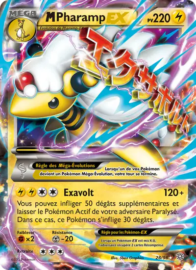 Image de la carte Pokemon M Pharamp EX 28/98