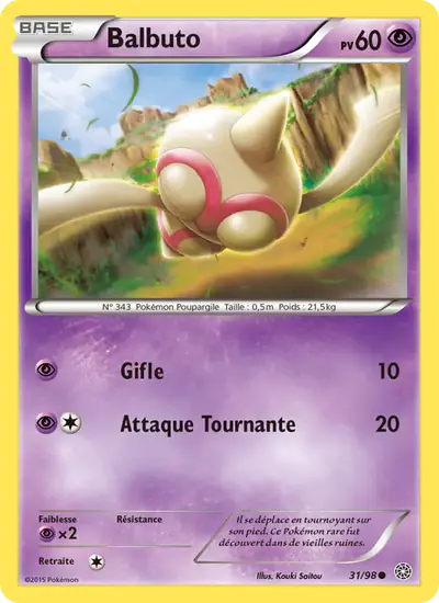 Image de la carte Pokemon Balbuto 31/98