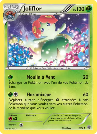 Image de la carte Pokemon Joliflor 4/98