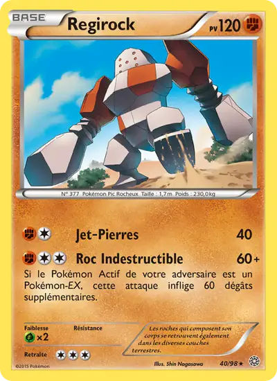 Image de la carte Pokemon Regirock 40/98