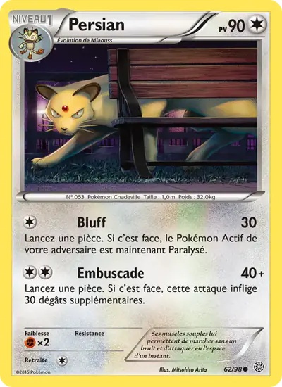 Image de la carte Pokemon Persian 62/98