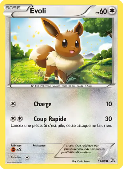 Image de la carte Pokemon Évoli 63/98