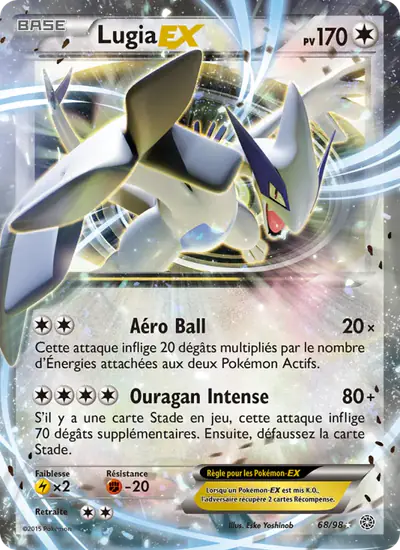Image de la carte Pokemon Lugia EX 68/98