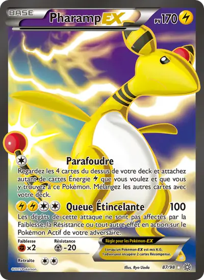 Image de la carte Pokemon Pharamp EX 87/98