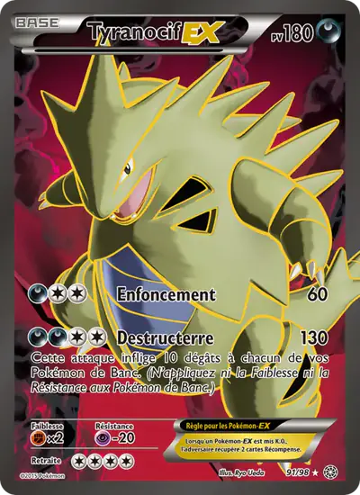 Image de la carte Pokemon Tyranocif EX 91/98