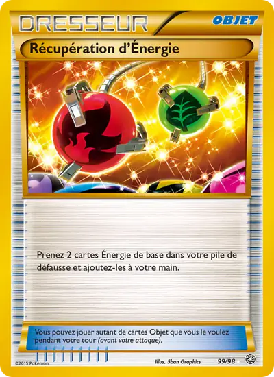 Image de la carte Pokemon Récupération d'Énergie 99/98