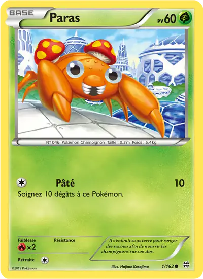 Image de la carte Pokemon Paras 1/162