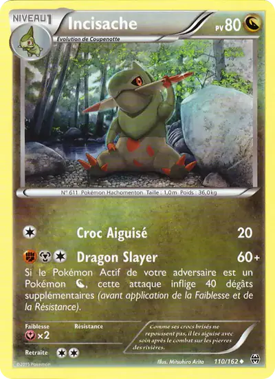 Image de la carte Pokemon Incisache 110/162