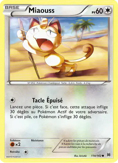 Image de la carte Pokemon Miaouss 114/162