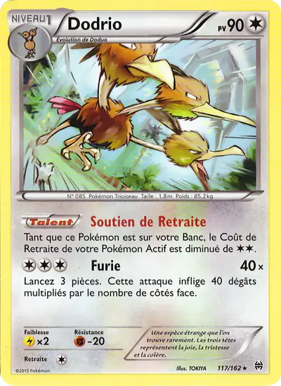 Image de la carte Pokemon Dodrio 117/162