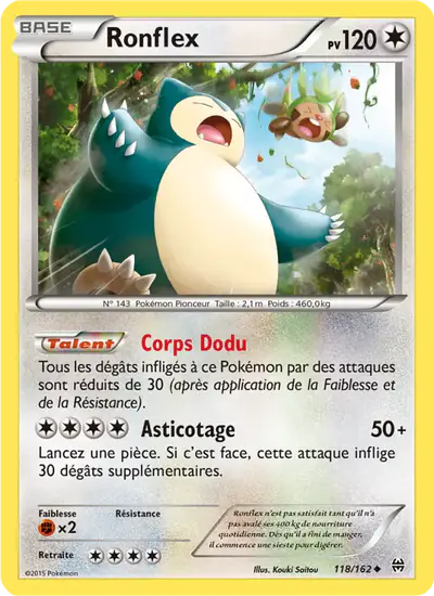 Image de la carte Pokemon Ronflex 118/162