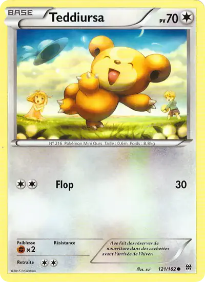 Image de la carte Pokemon Teddiursa 121/162