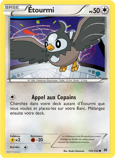 Image de la carte Pokemon Étourmi 125/162
