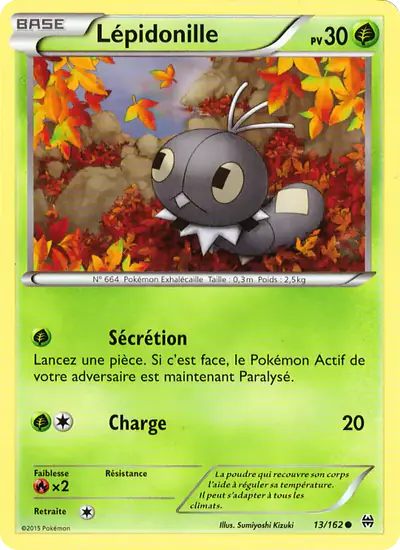 Image de la carte Pokemon Lépidonille 13/162