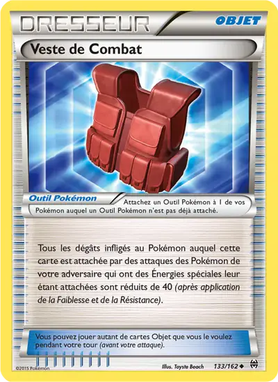 Image de la carte Pokemon Veste de Combat 133/162