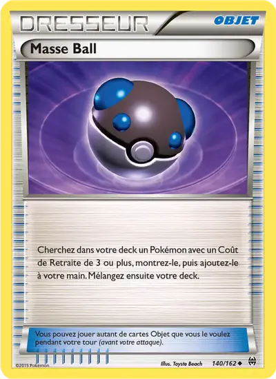Image de la carte Pokemon Masse Ball 140/162