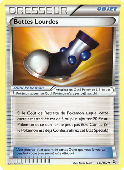 Image de la carte Pokemon Bottes Lourdes 141/162
