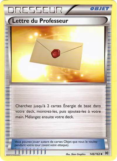 Image de la carte Pokemon Lettre du Professeur 146/162