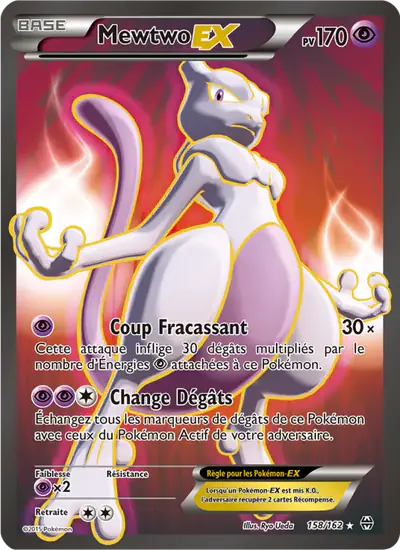 Image de la carte Pokemon Mewtwo EX 158/162