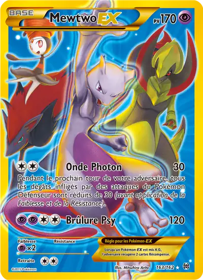 Image de la carte Pokemon Mewtwo EX 163/162