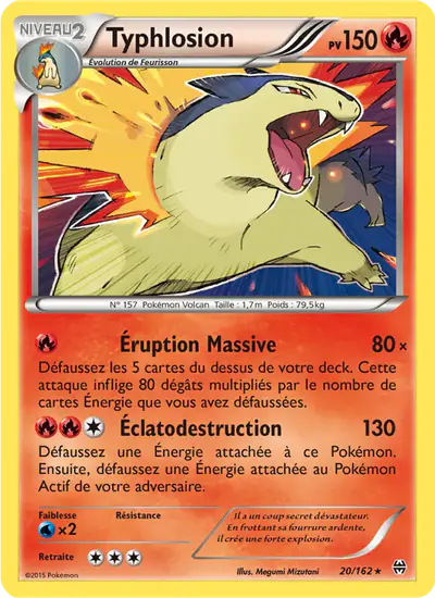 Image de la carte Pokemon Typhlosion 20/162