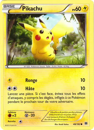 Image de la carte Pokemon Pikachu 48/162