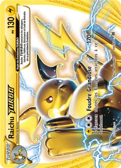 Image de la carte Pokemon Raichu TURBO 50/162