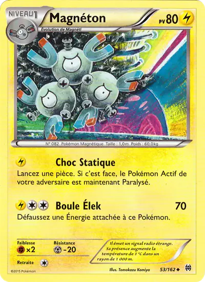 Image de la carte Pokemon Magnéton 53/162