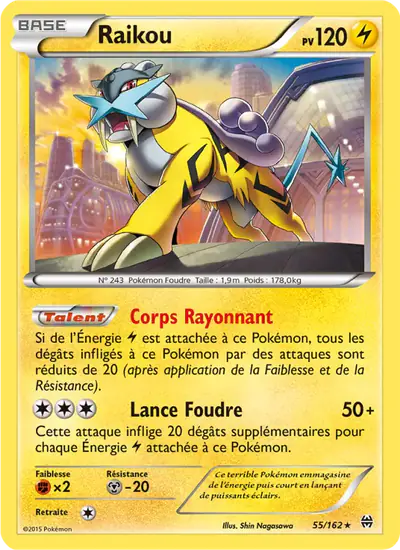 Image de la carte Pokemon Raikou 55/162