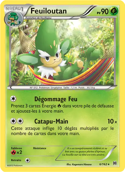 Image de la carte Pokemon Feuiloutan 6/162