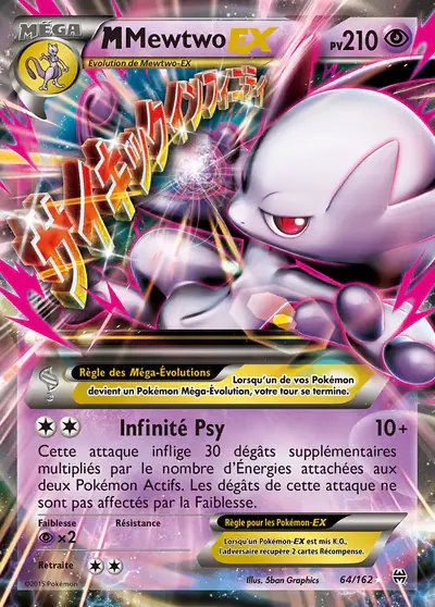 Image de la carte Pokemon Méga-Mewtwo EX 64/162