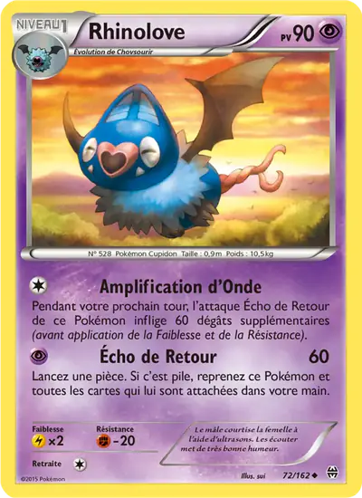 Image de la carte Pokemon Rhinolove 72/162