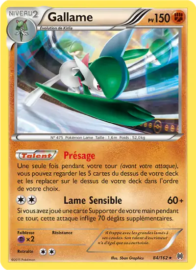 Image de la carte Pokemon Gallame 84/162