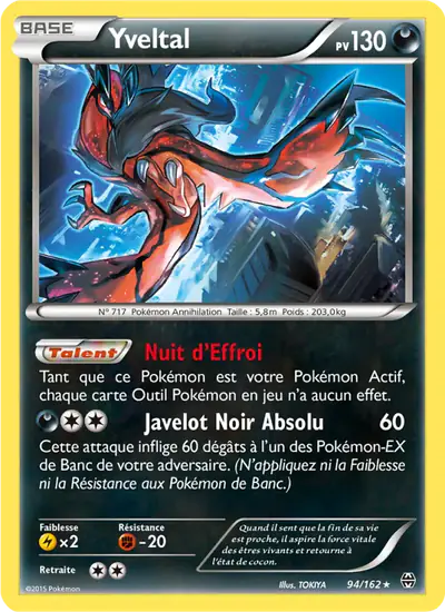 Image de la carte Pokemon Yveltal 94/162