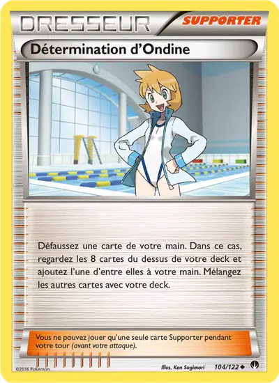 Image de la carte Pokemon Détermination d'Ondine 104/122