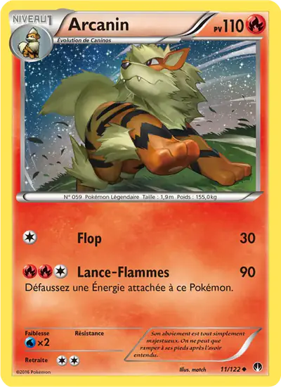 Image de la carte Pokemon Arcanin 11/122