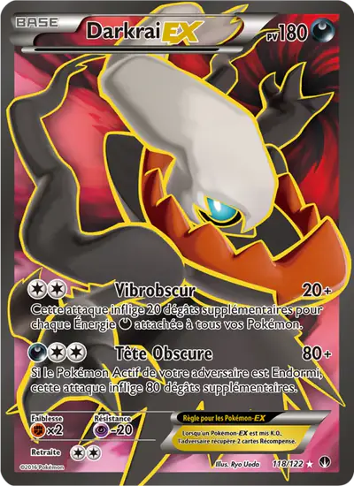 Image de la carte Pokemon Darkrai EX 118/122