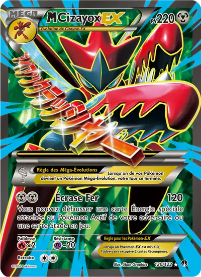 Image de la carte Pokemon M Cizayox EX 120/122