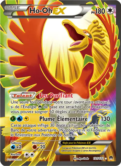 Image de la carte Pokemon Ho-Oh EX 121/122