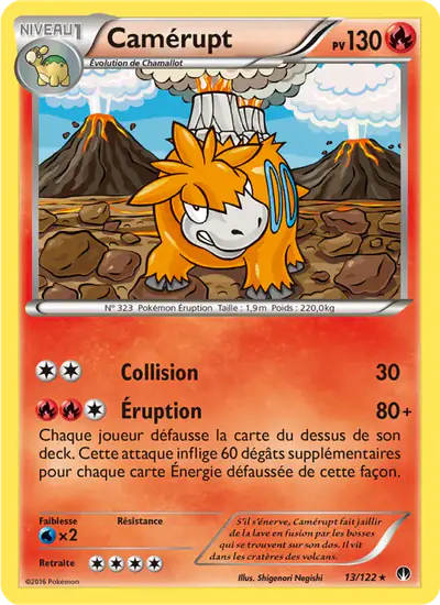 Image de la carte Pokemon Camérupt 13/122