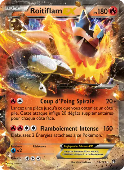 Image de la carte Pokemon Roitiflam EX 14/122