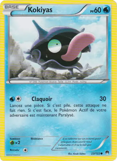 Image de la carte Pokemon Kokiyas 23/122