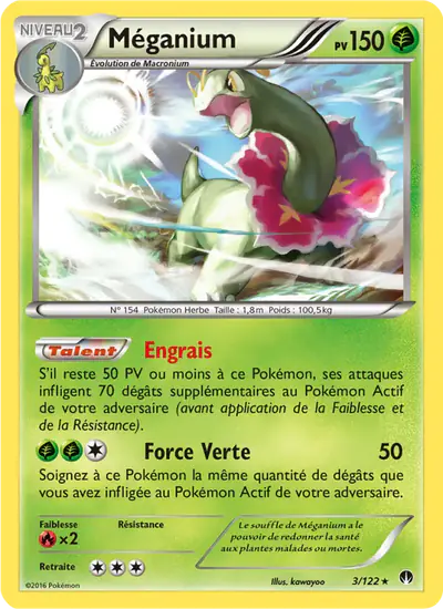 Image de la carte Pokemon Méganium 3/122