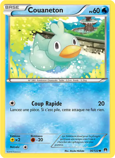 Image de la carte Pokemon Couaneton 36/122