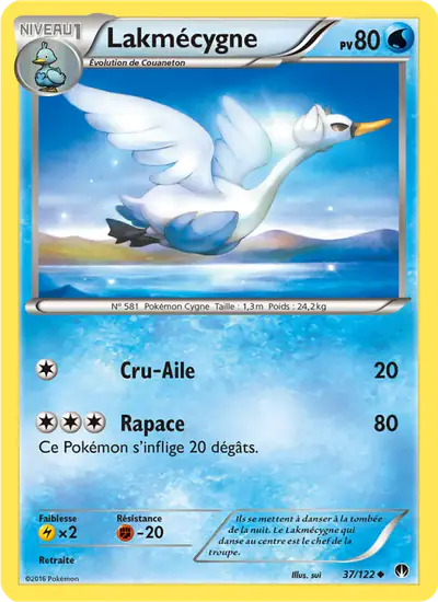 Image de la carte Pokemon Lakmécygne 37/122