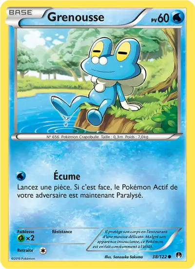 Image de la carte Pokemon Grenousse 38/122