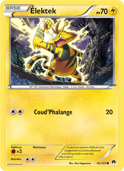 Image de la carte Pokemon Élektek 42/122