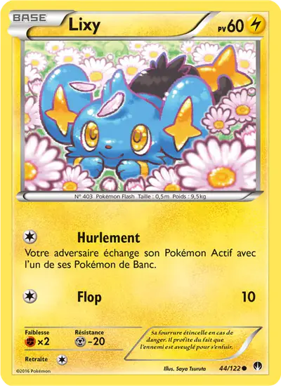 Image de la carte Pokemon Lixy 44/122